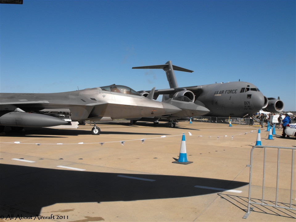 Boeing B-52 and a C-17