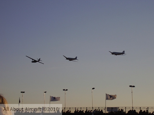 Catalina & 2 C47 Dakotas doing a Flyby