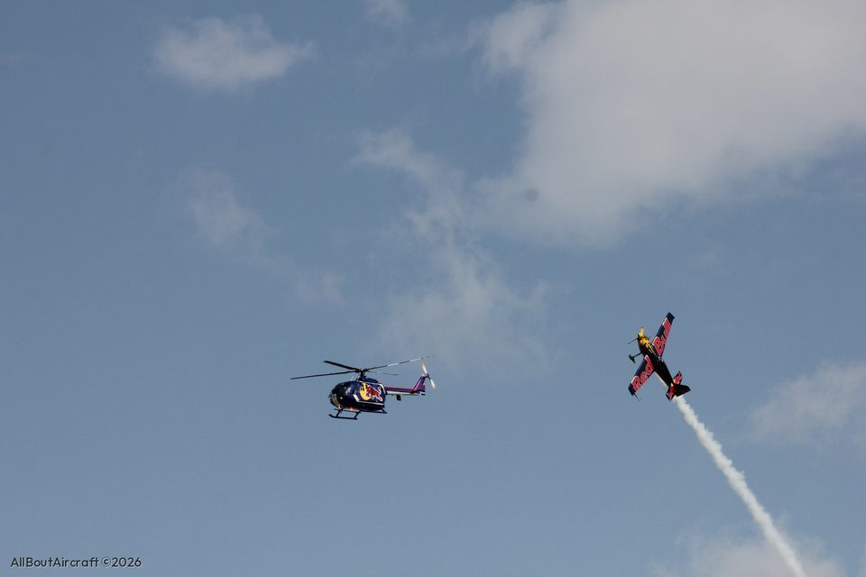 Red Bull MBB Bo 105 and an Edge 540
