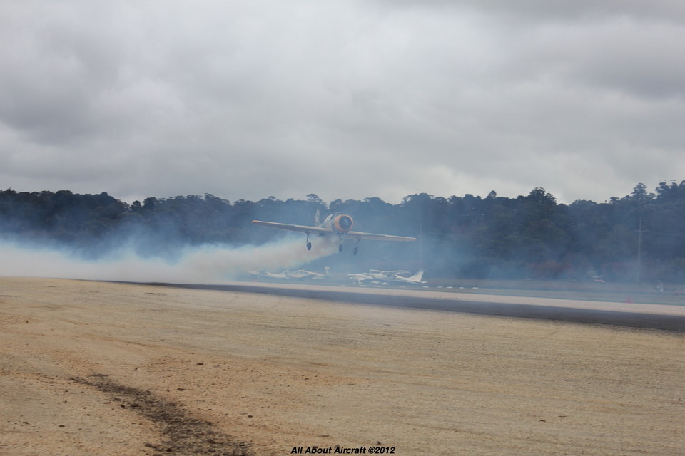 VH-XRO - Emerging from the smoke